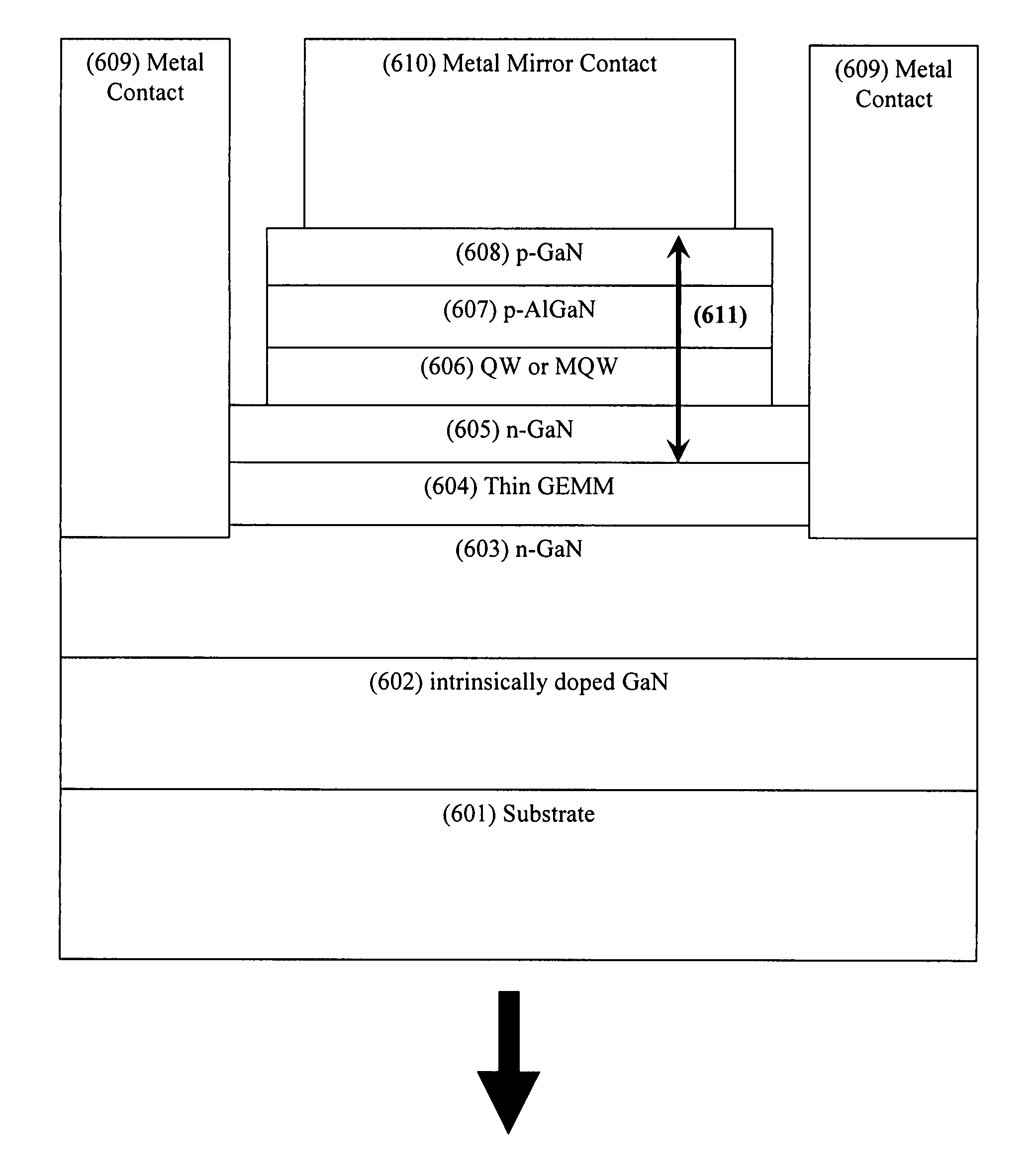 III-nitride light-emitting devices with one or more resonance reflectors and reflective engineered growth templates for such devices, and methods