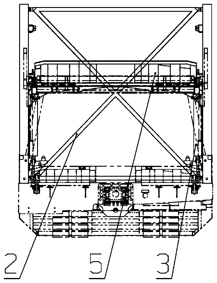 Modular structure of double-layer car-container transport vehicle
