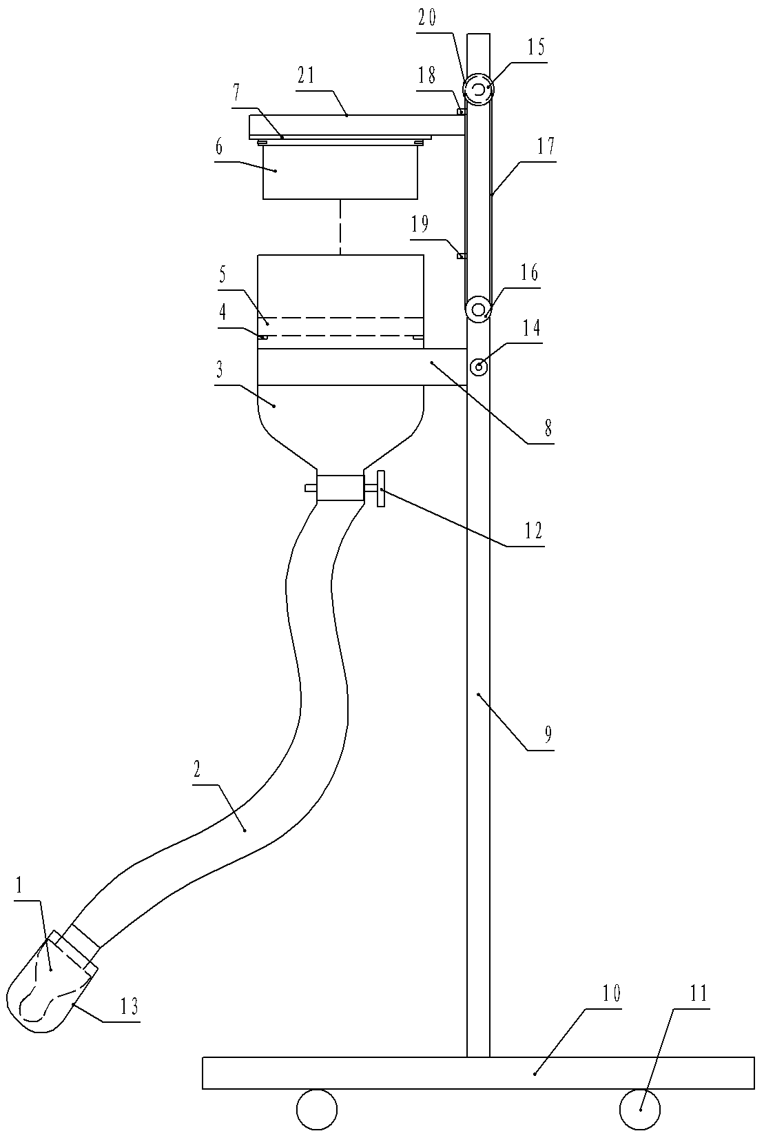 Fruit juice suction device