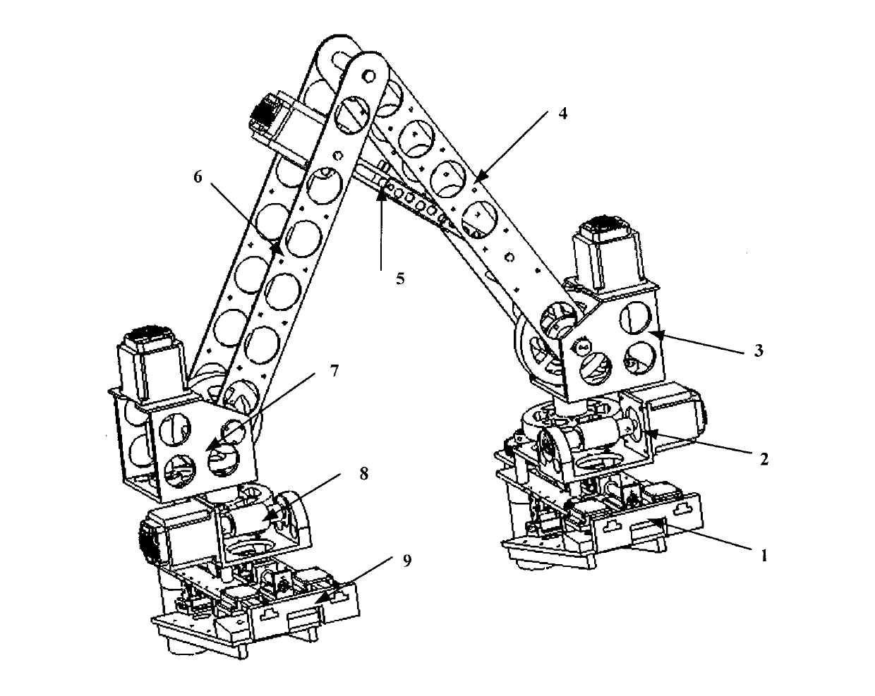 Iron tower climbing articulated robot