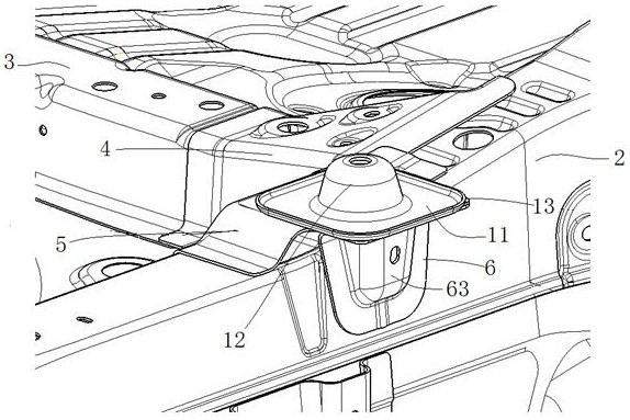 A car rear spring seat installation structure