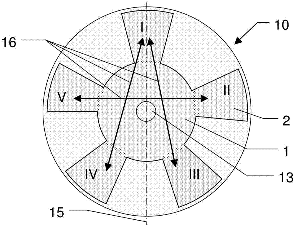 Capacitive rotary position encoder and capacitive rotary position detection method