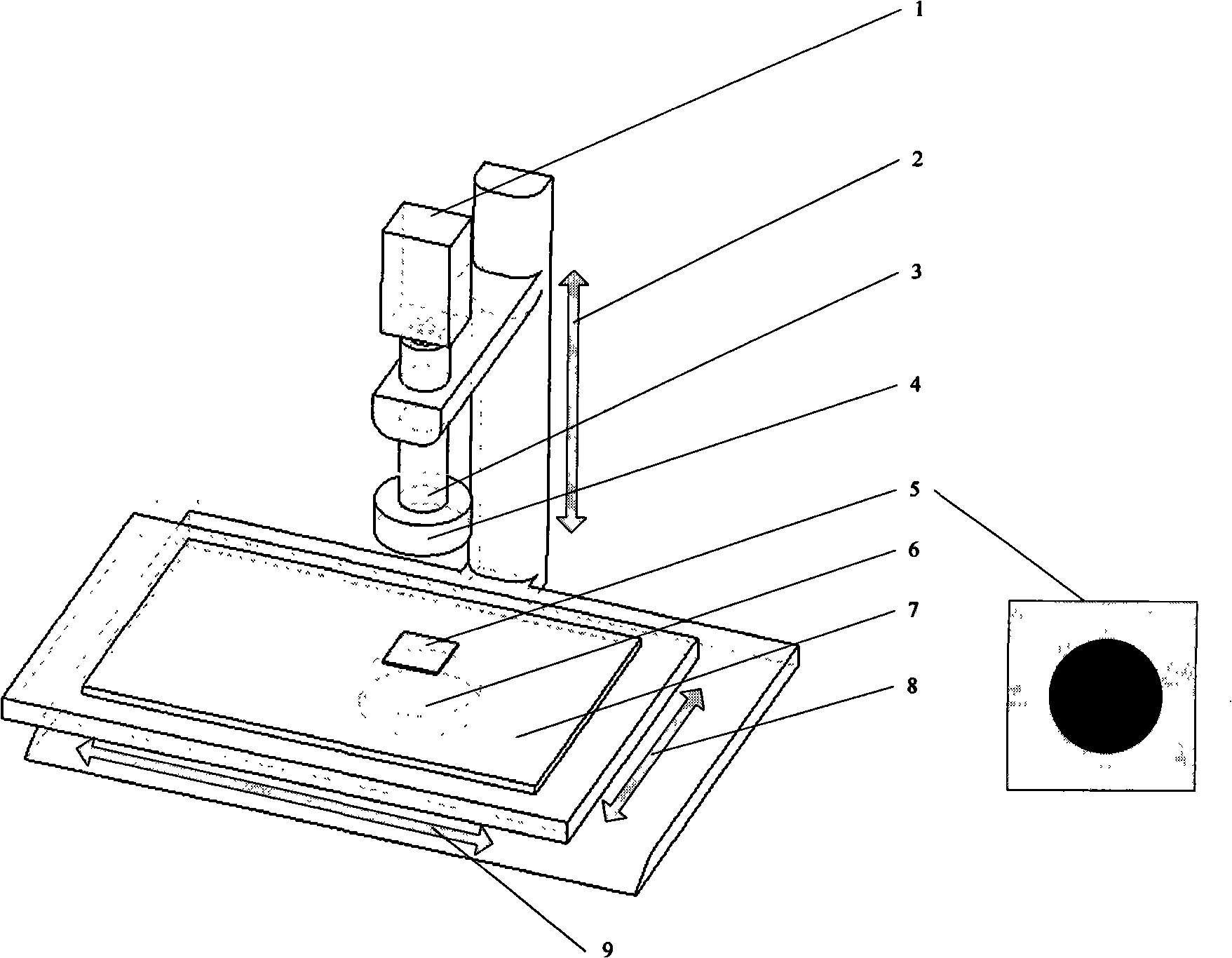 Digital image feeler vector coordinate transform calibration and error correction method and its device