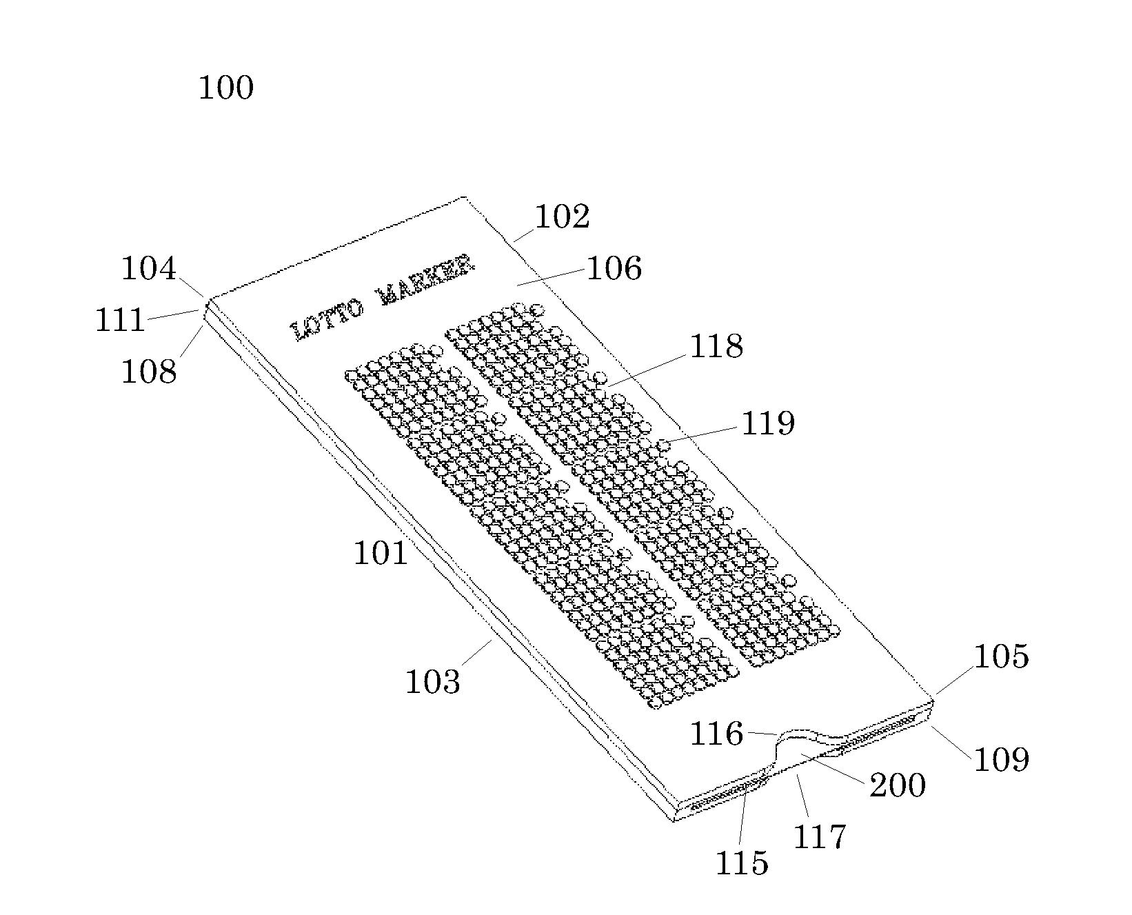 Lottery marking apparatus