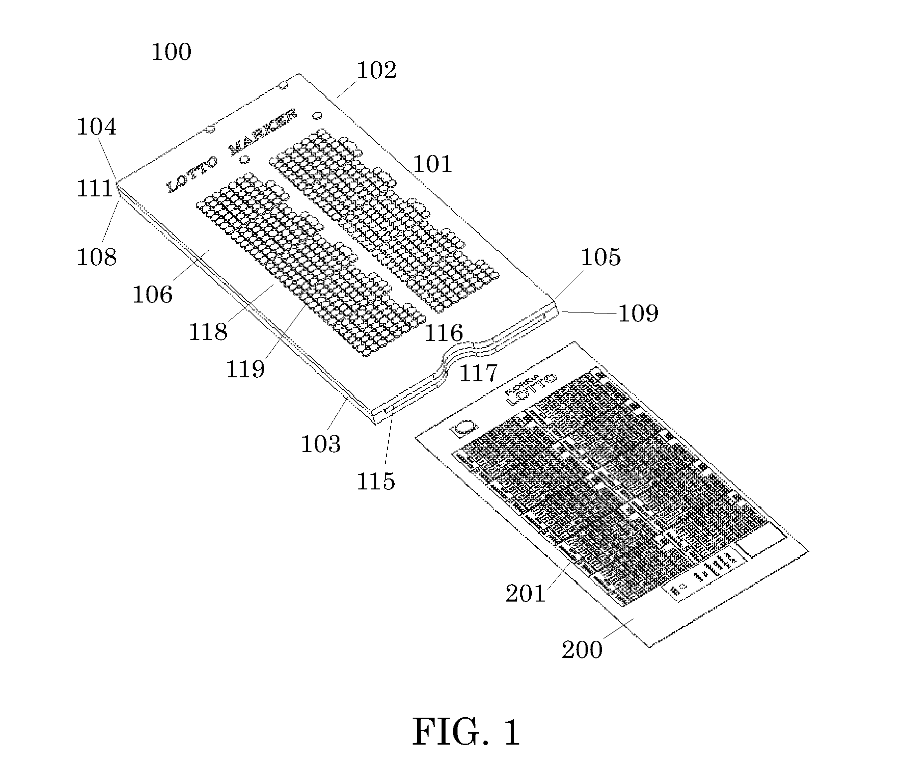 Lottery marking apparatus