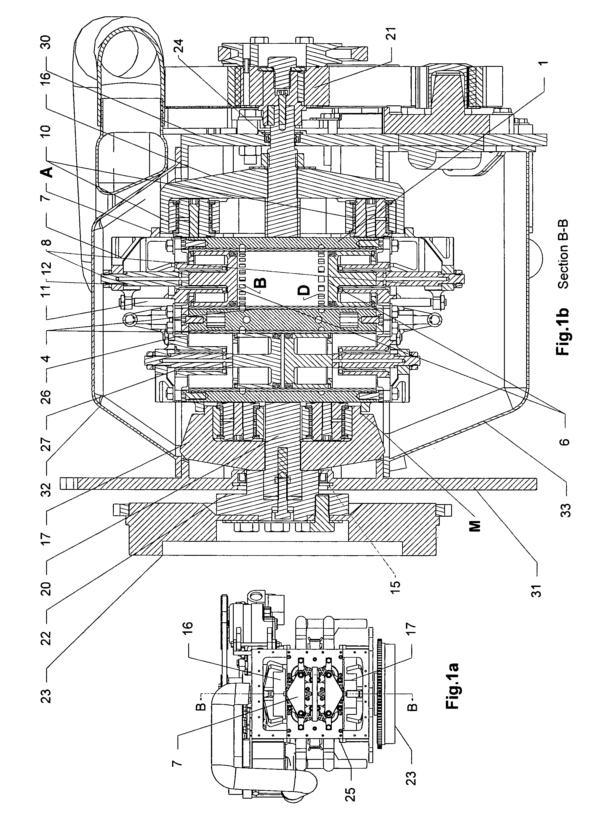 Opposite radial rotary-piston engine of Choronski