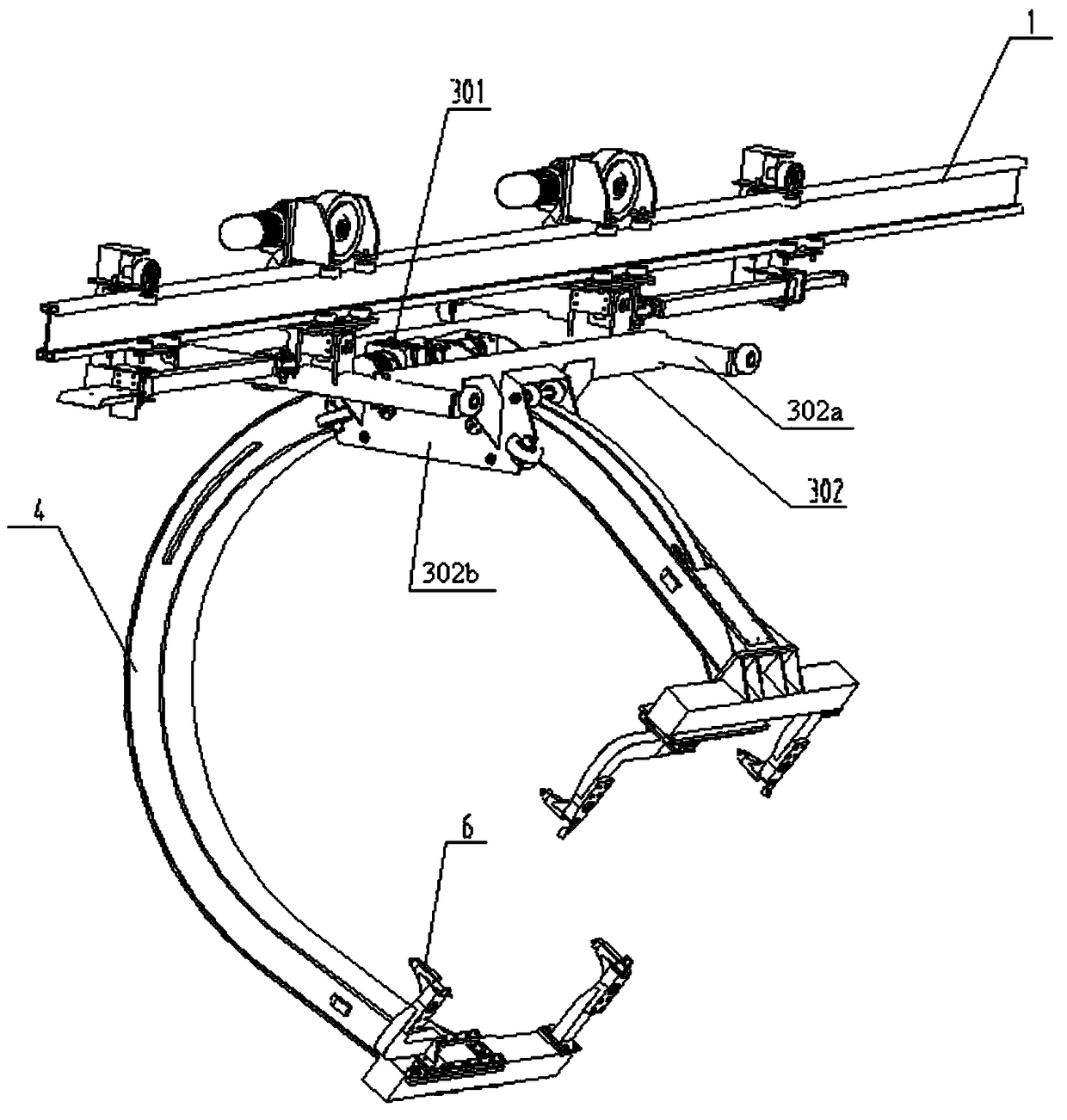 A single gantry type automatic rotating spreader