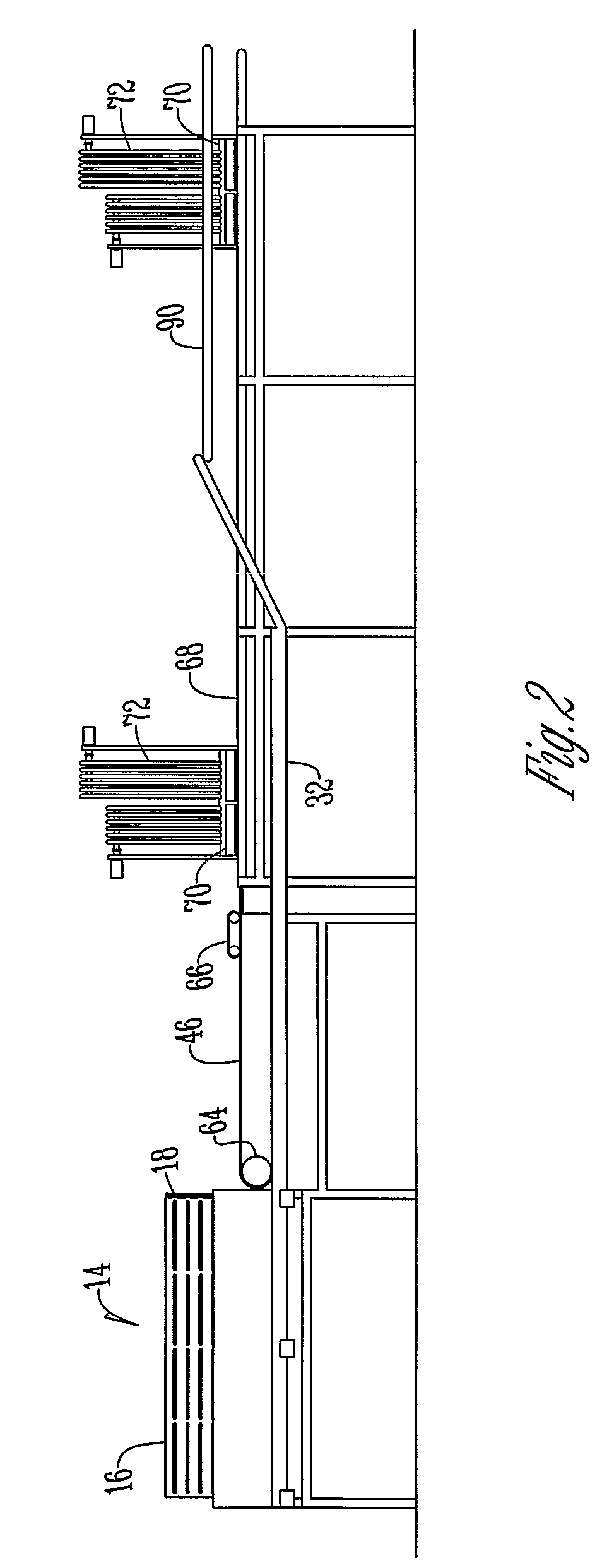 Apparatus and method of transporting food products to a loading head