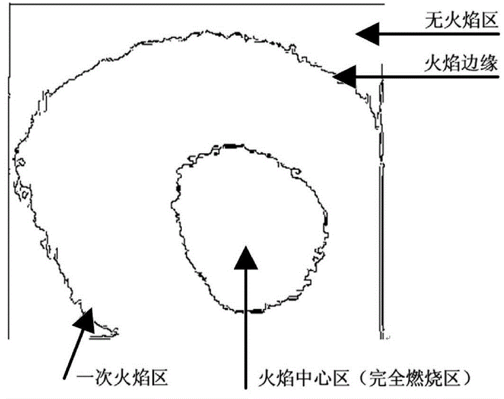 Coal-fired power plant furnace chamber flame judging method based on double images