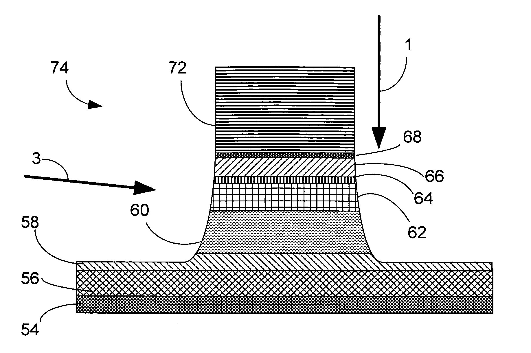 Read head having shaped read sensor-biasing layer junctions using partial milling and method of fabrication