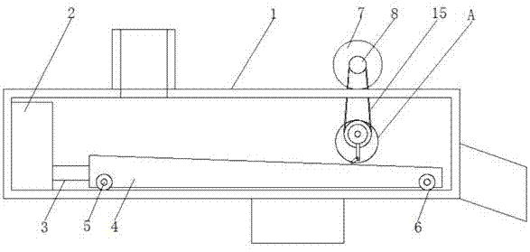 High-frequency vibration dewatering screen large in discharge rate