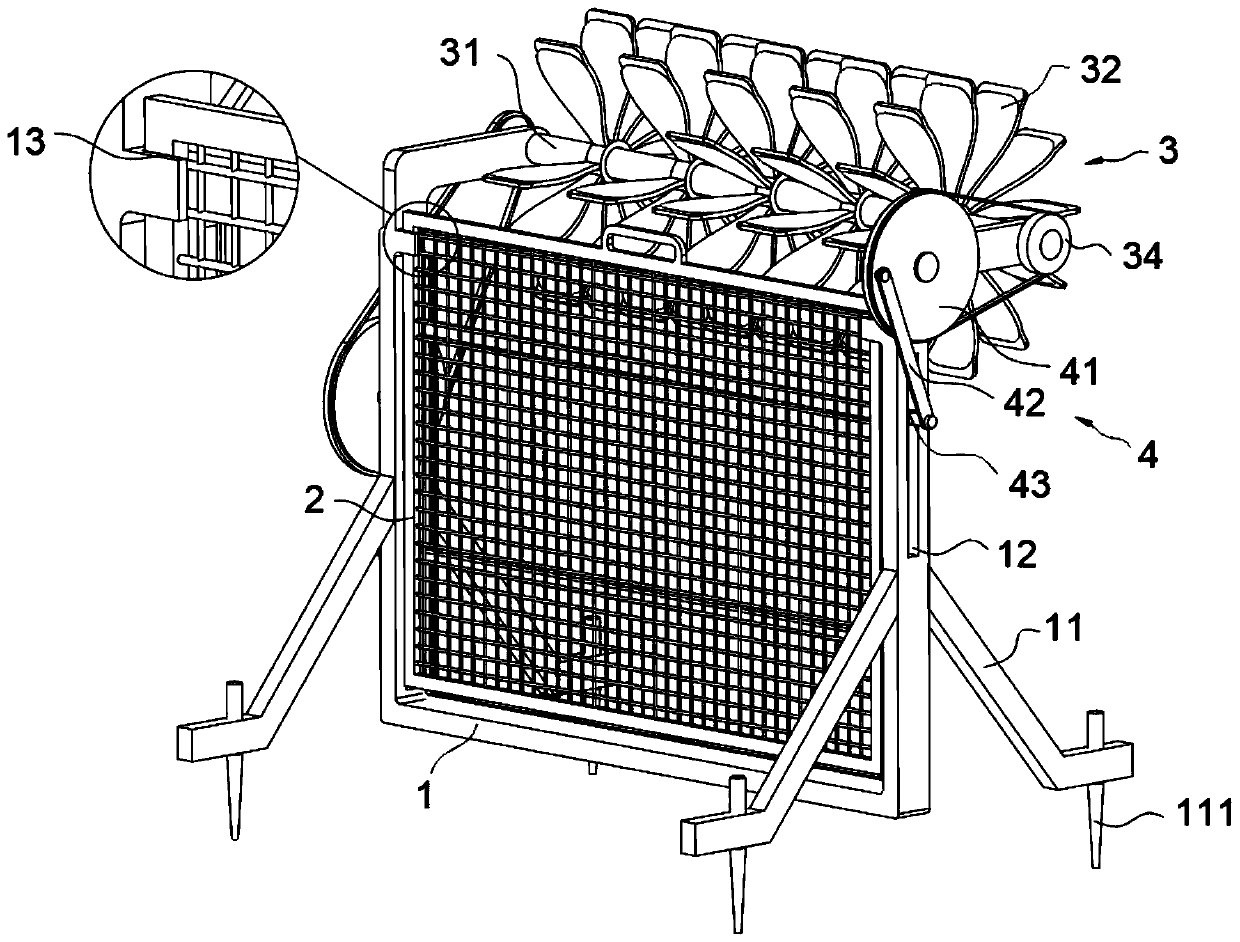 Automatic cleaning type ecological cultivation auxiliary device