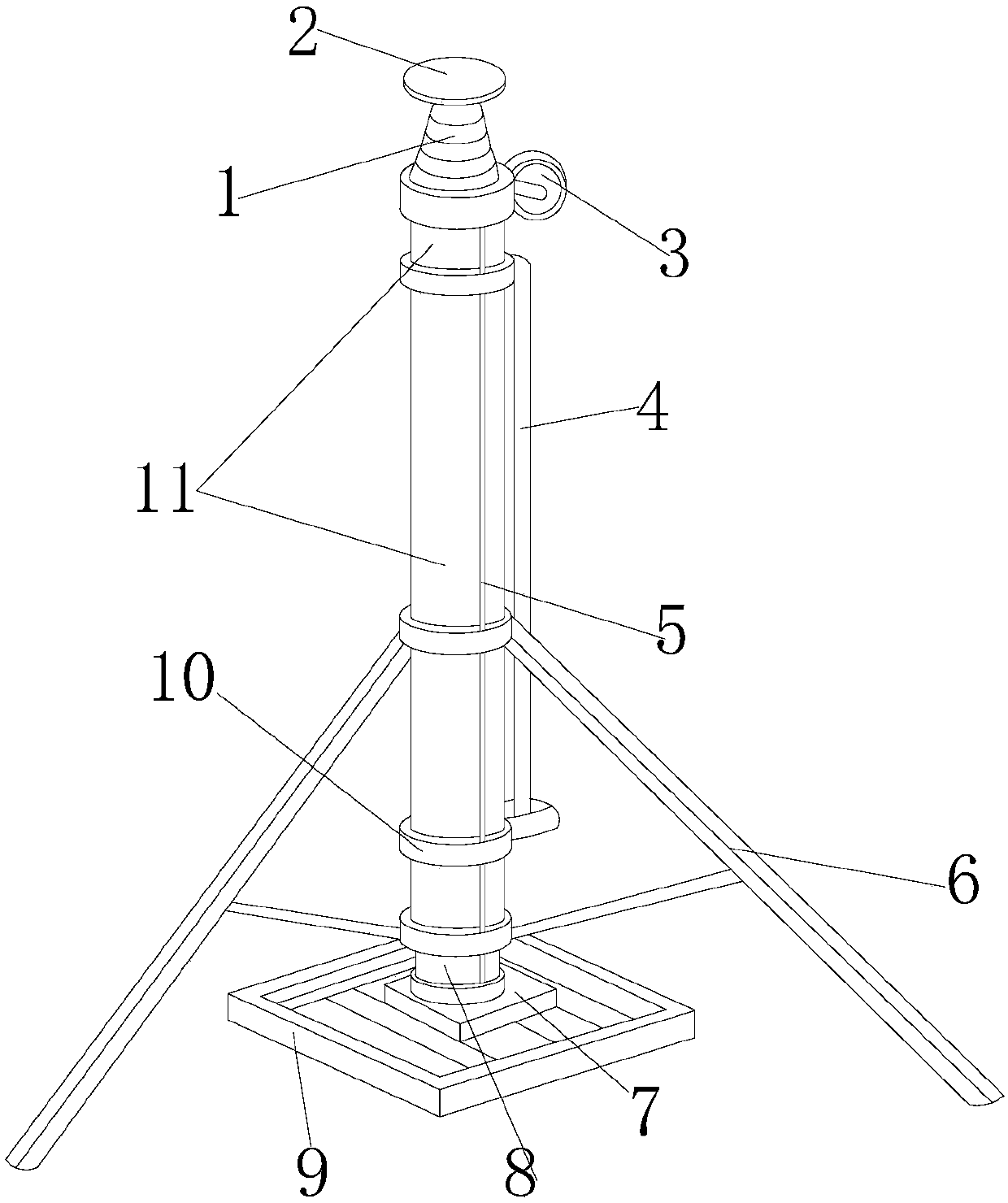 Novel construction engineering supporting device