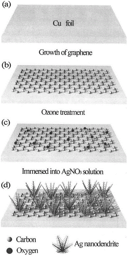 A method for the controllable growth of nanostructures on single-layer graphene films