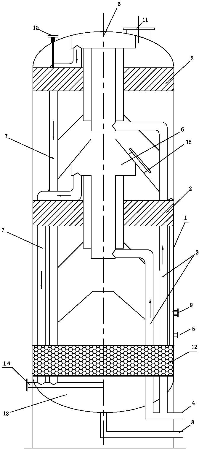 Multi-layer structure pressure type water treatment equipment with filter area