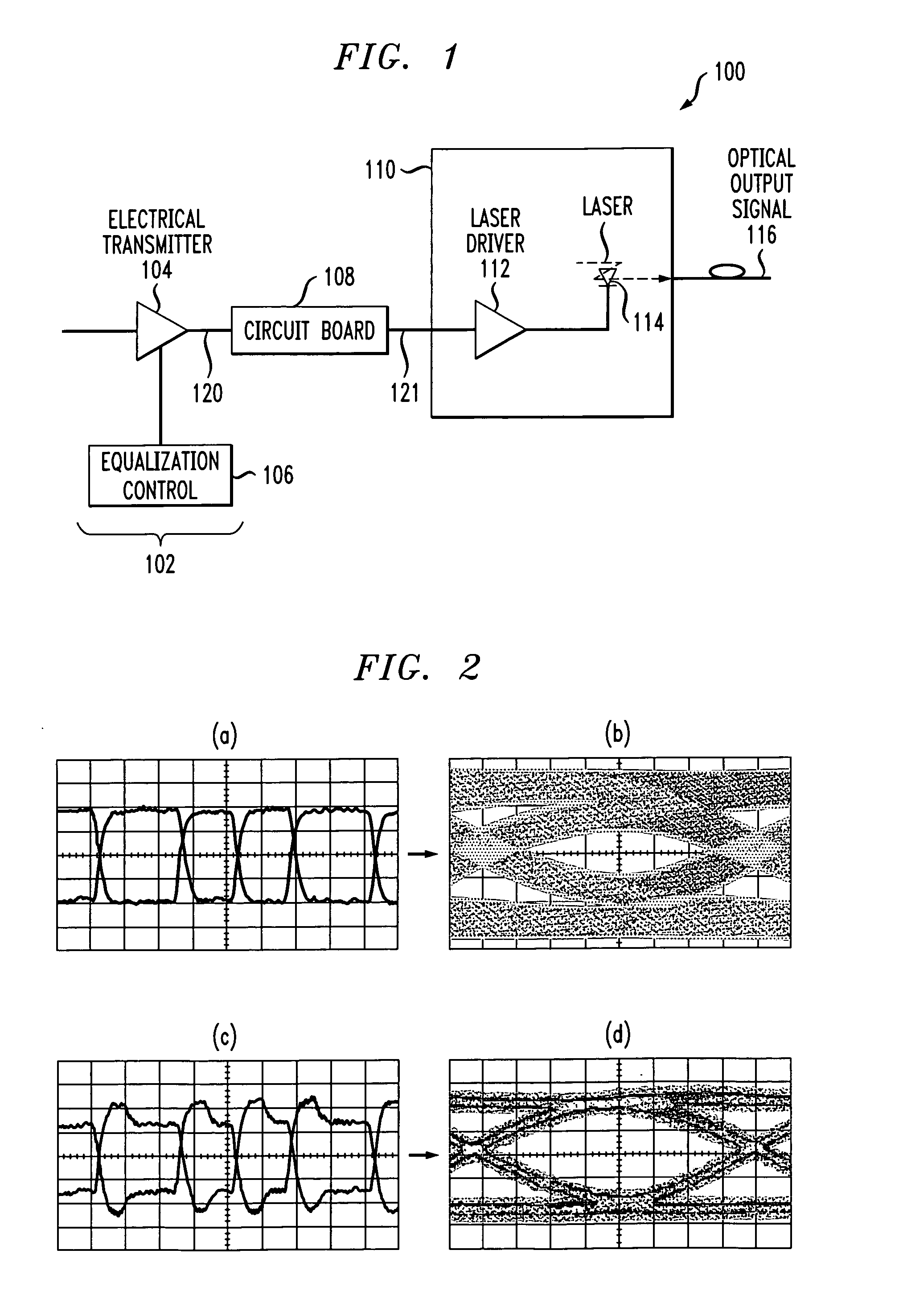 Optical signal jitter reduction via electrical equalization in optical transmission systems