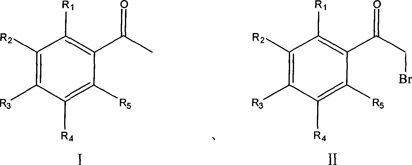 Process for synthesizing alpha-bromoacetophenone compound