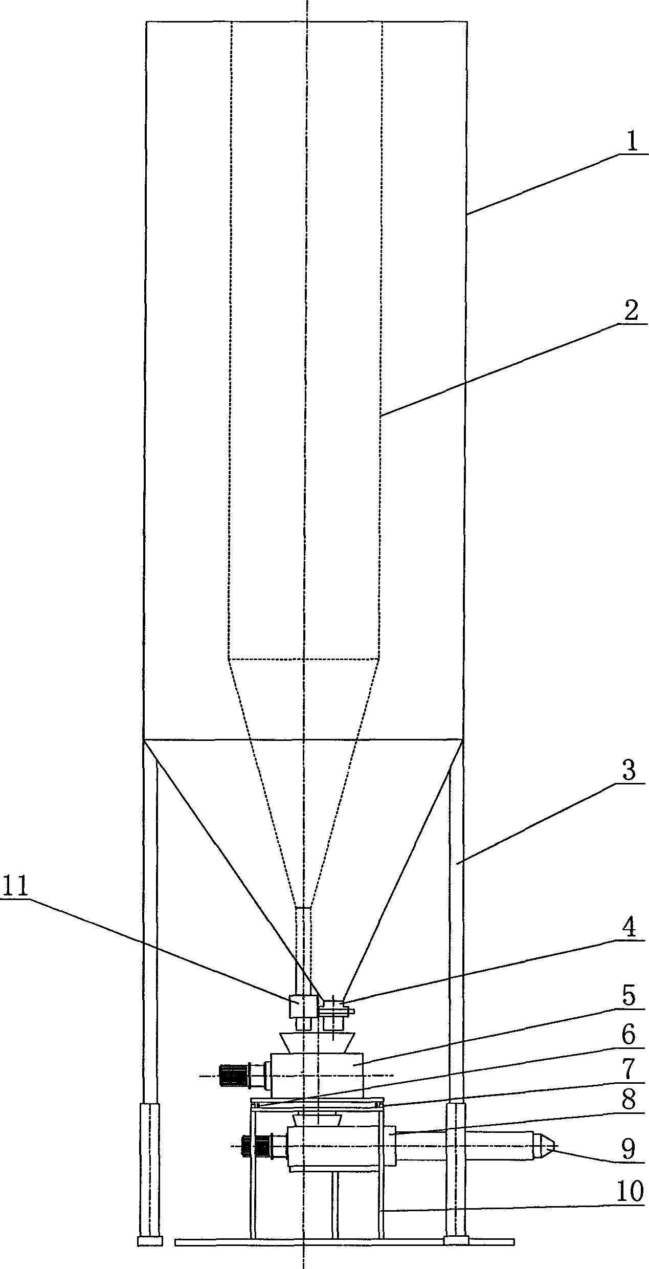 Storage, transportation and mixed preparation method for building mortar and special device thereof