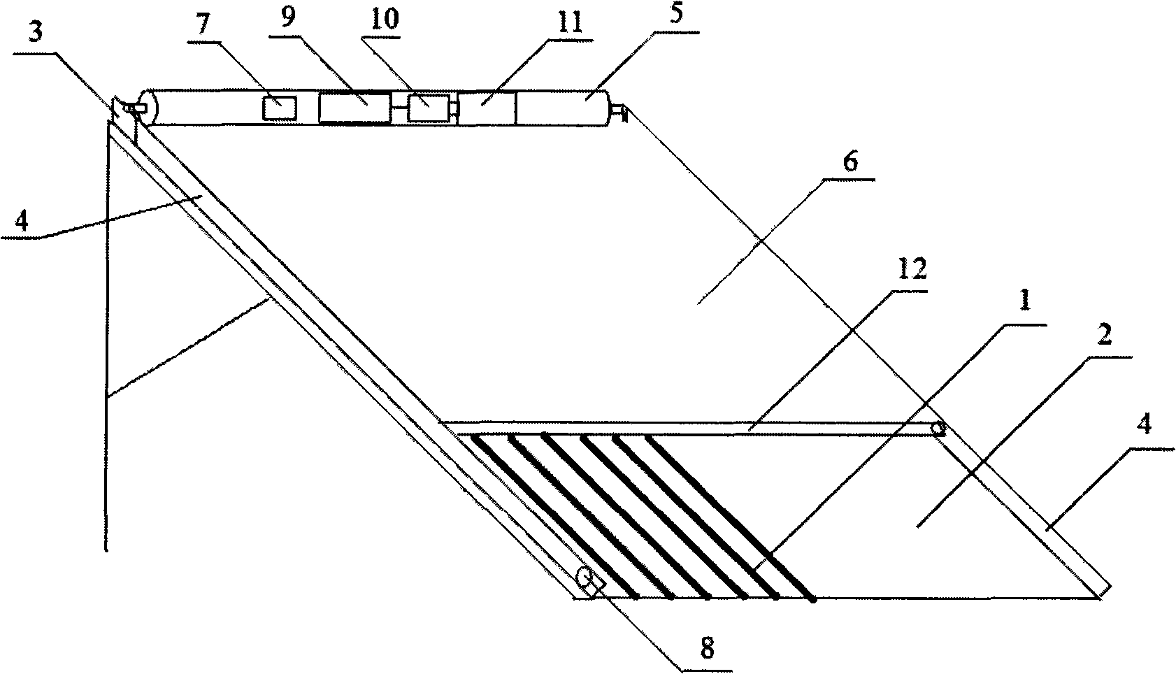 Shading device of solar heat collector