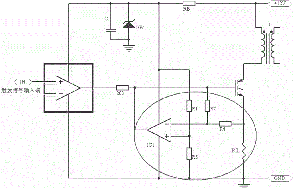 Automobile ignition module constant-current control circuit