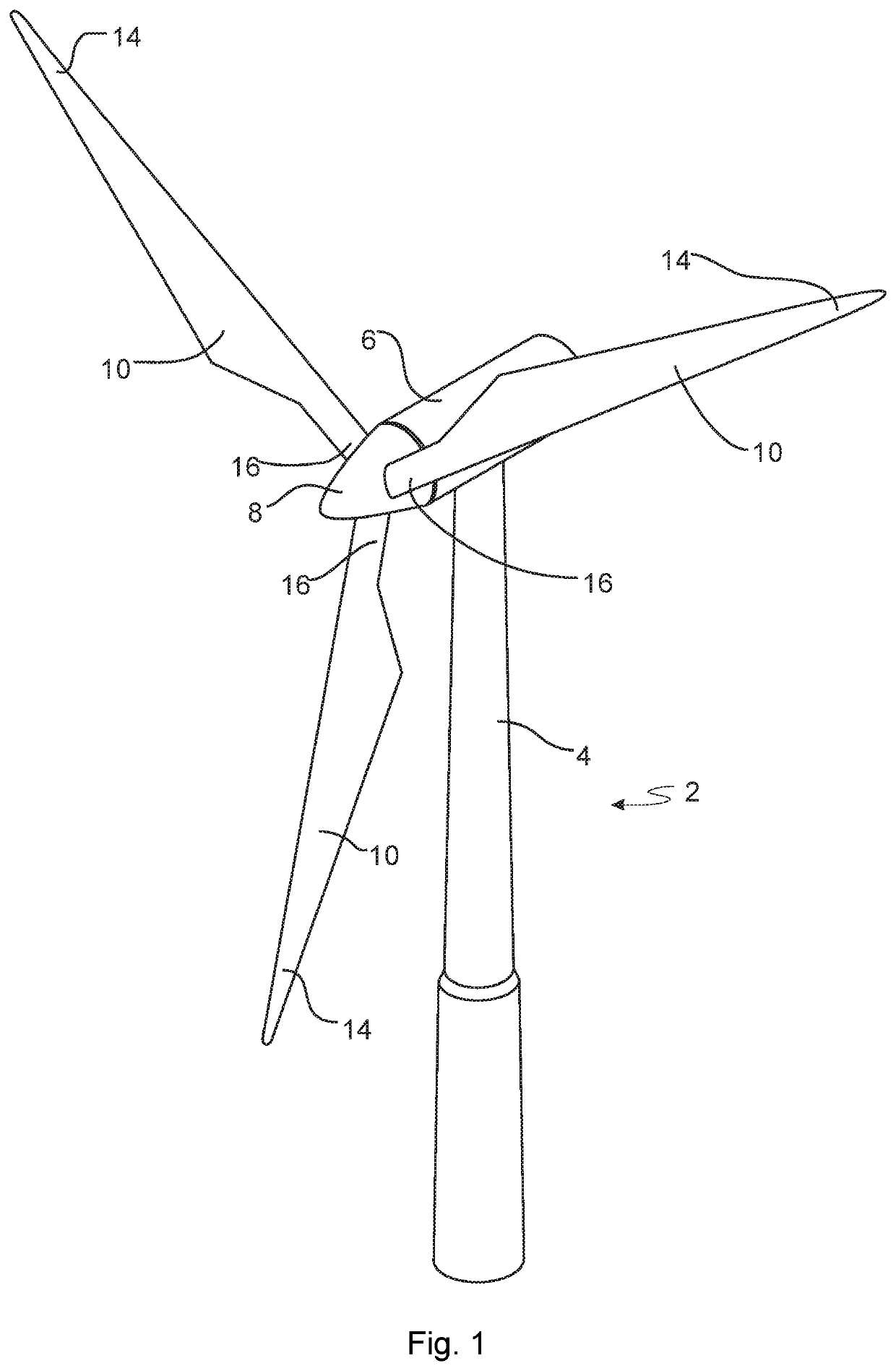 Wind turbine blade lightning protection system