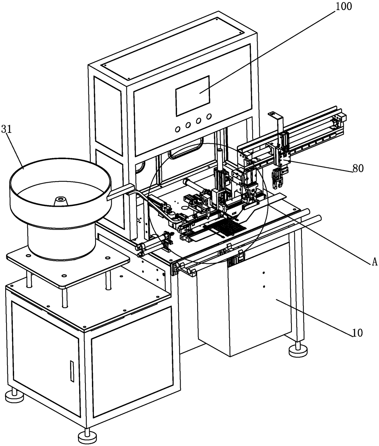 Automatic assembly machine for connection-wire iron shells