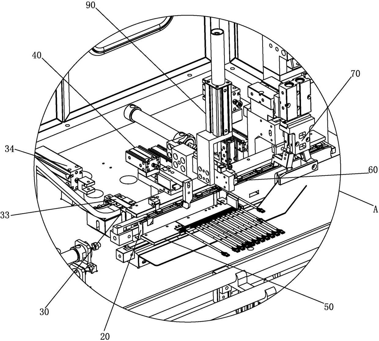 Automatic assembly machine for connection-wire iron shells