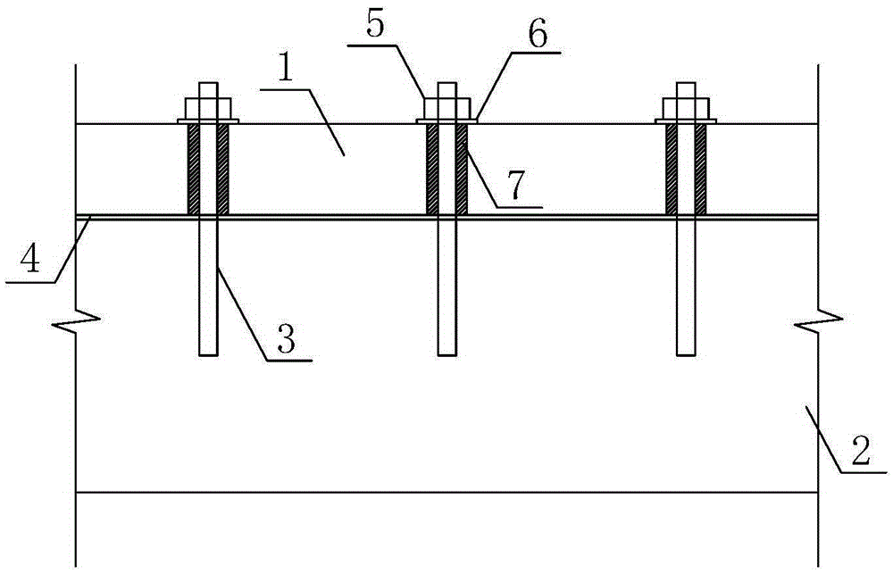 Beam and slab connecting structure for self-restoring structures