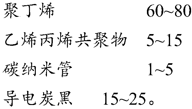 Conductive polybutylene as well as preparation method and purpose thereof