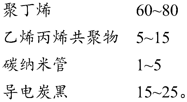 Conductive polybutylene as well as preparation method and purpose thereof