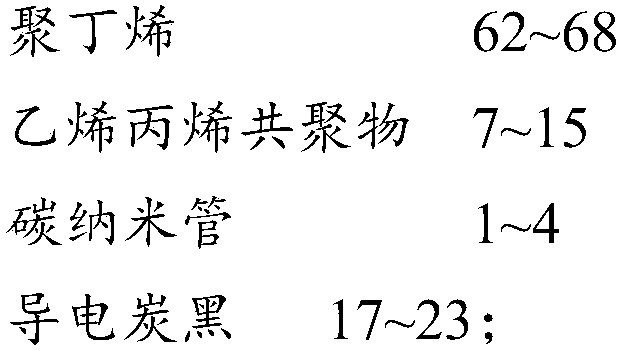 Conductive polybutylene as well as preparation method and purpose thereof