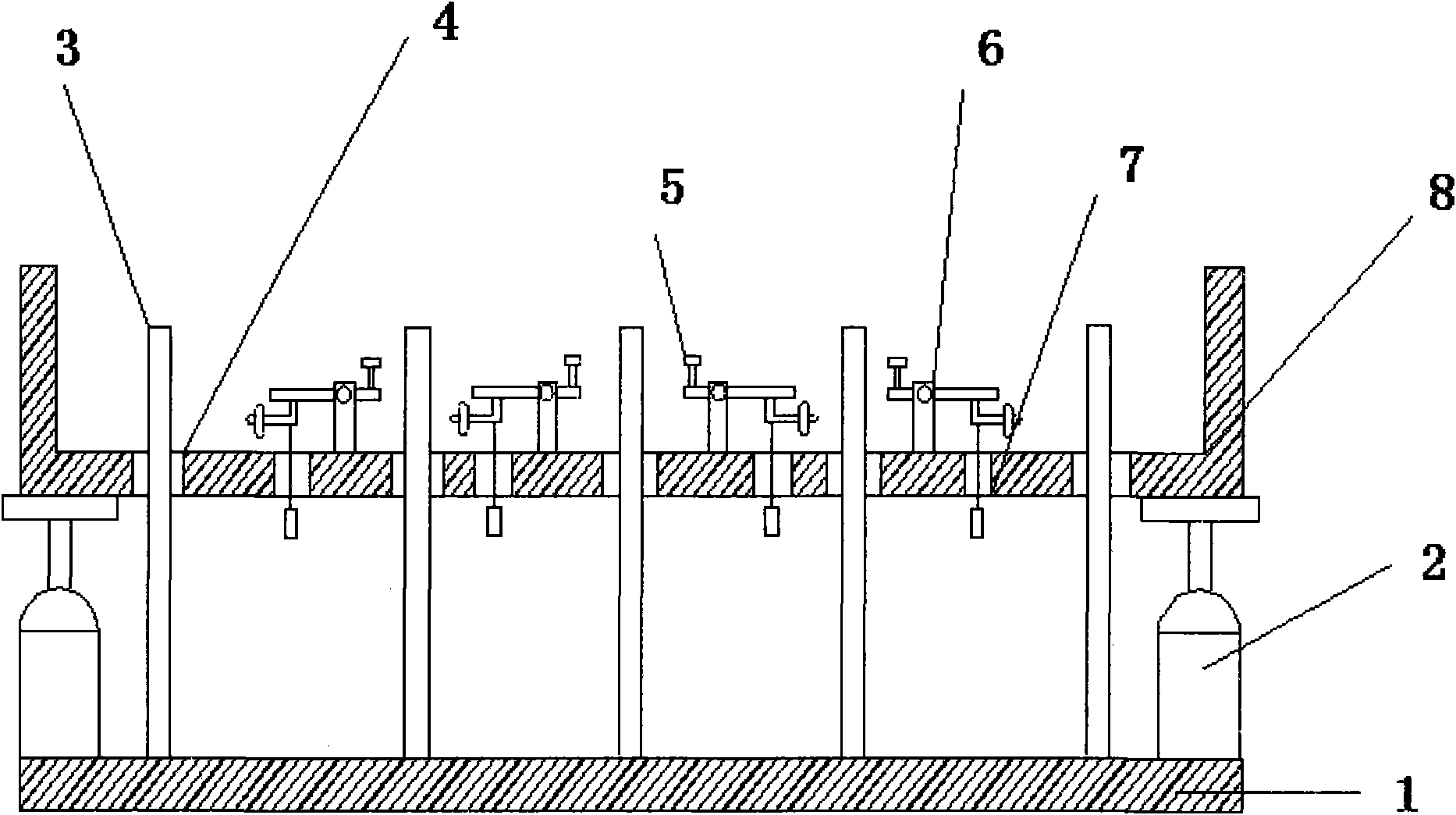 Supporting system for machining of large-caliber space optical reflectors