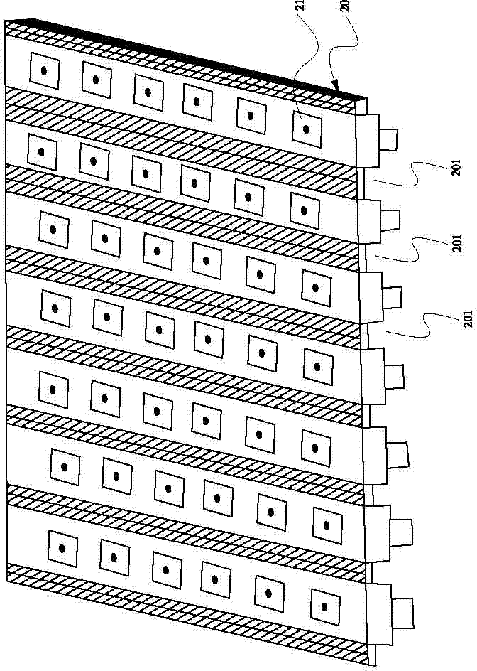 Planting bed composite structure for high-density indoor planting