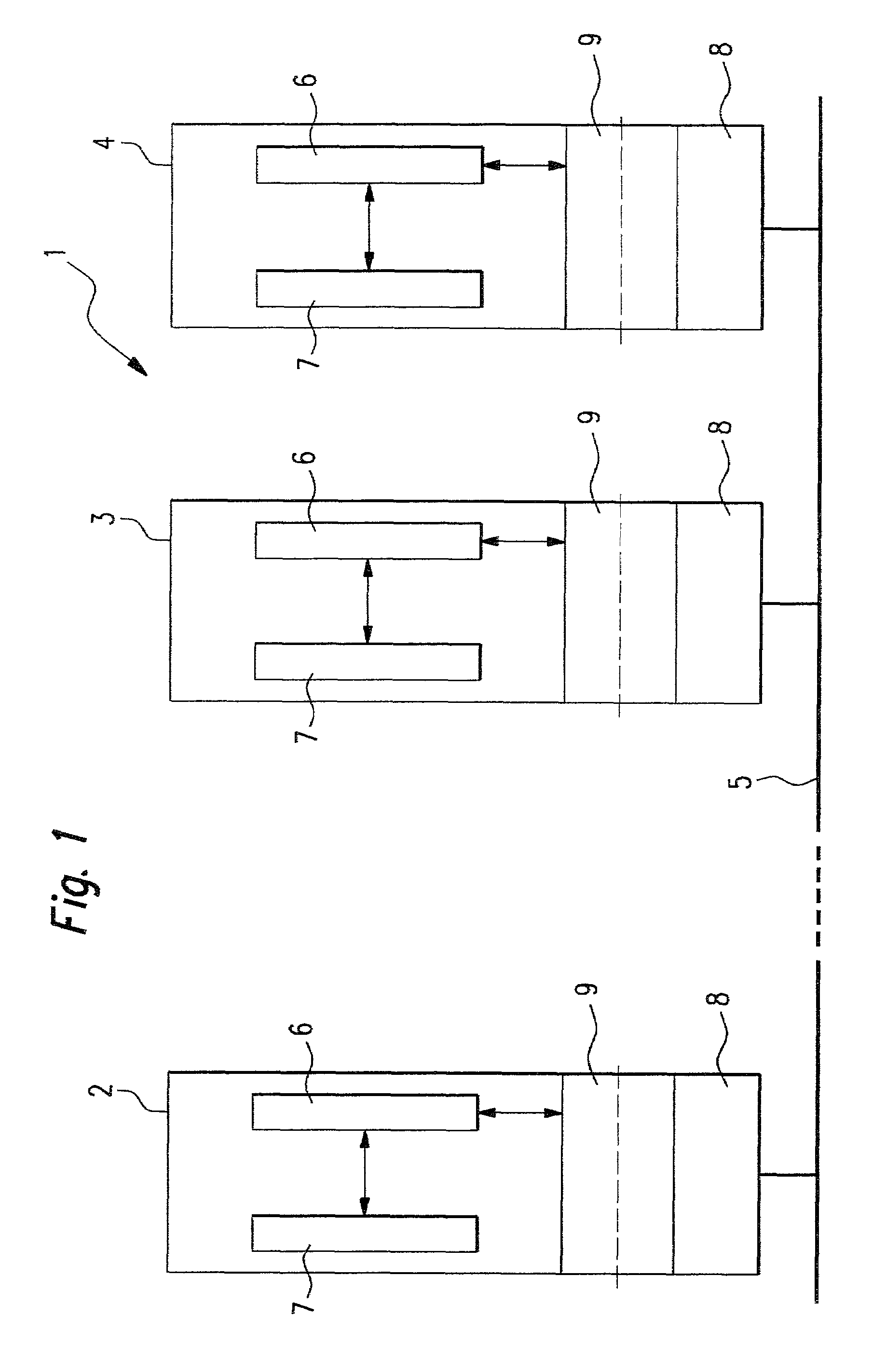 Method and communication system for data exchange among multiple users interconnected over a bus system