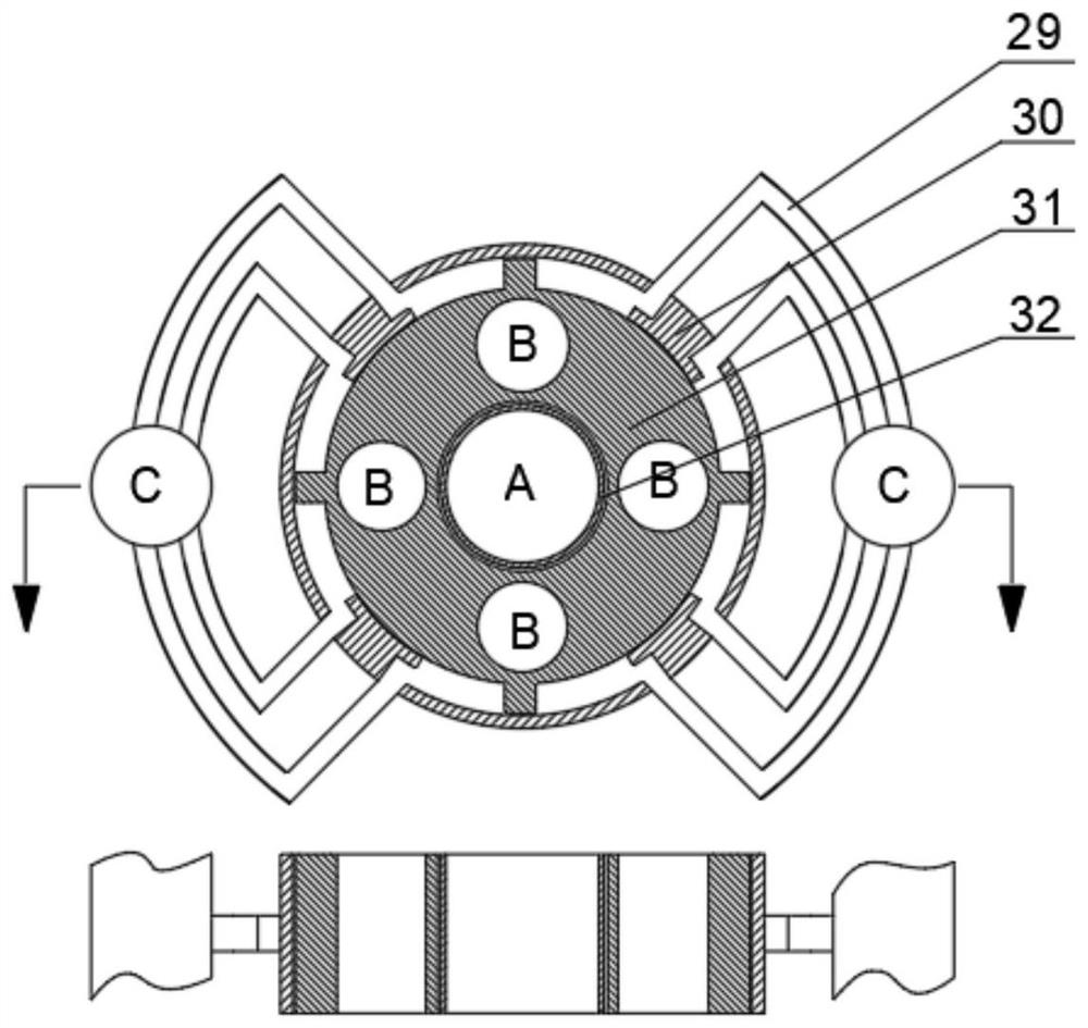 A device for controlling pressure in riser-inflated dual-gradient drilling