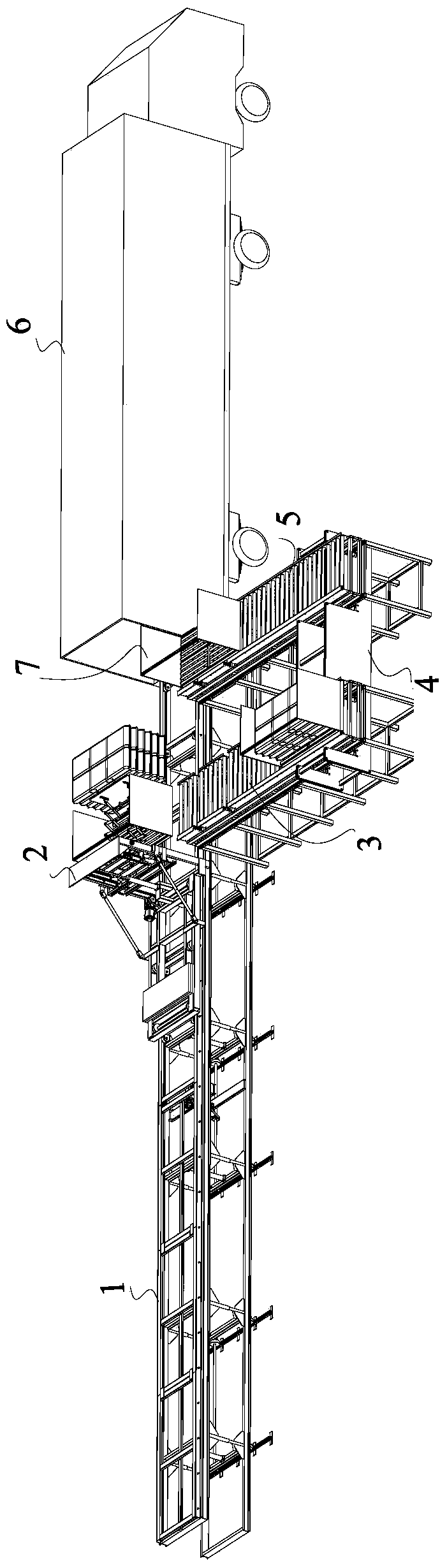 A container loading system with pallet line external circulation