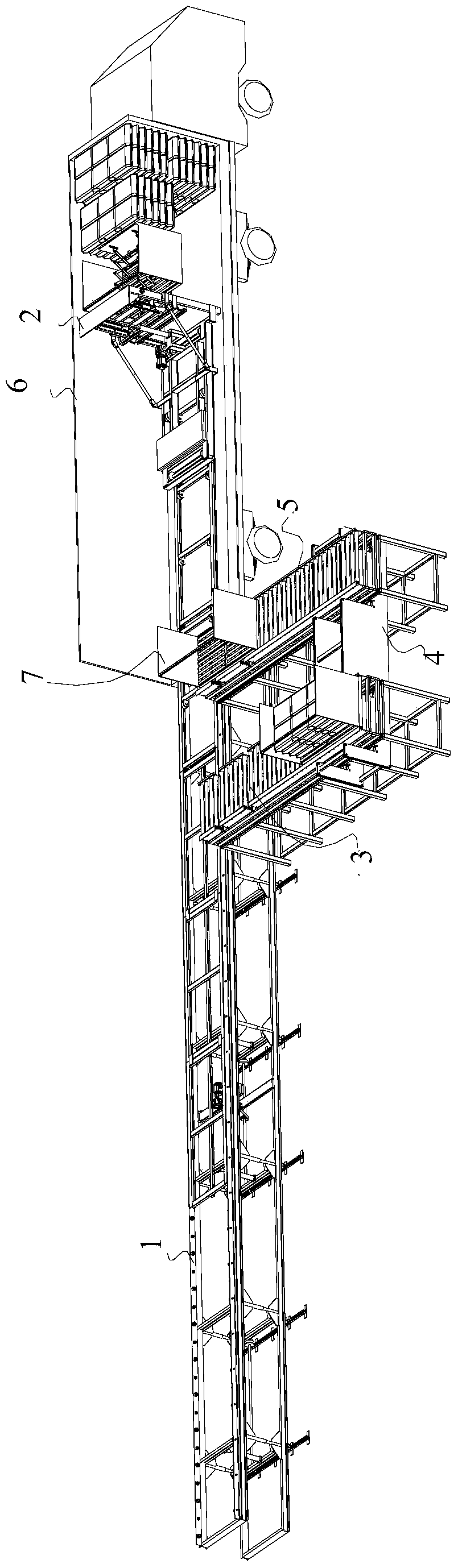 A container loading system with pallet line external circulation