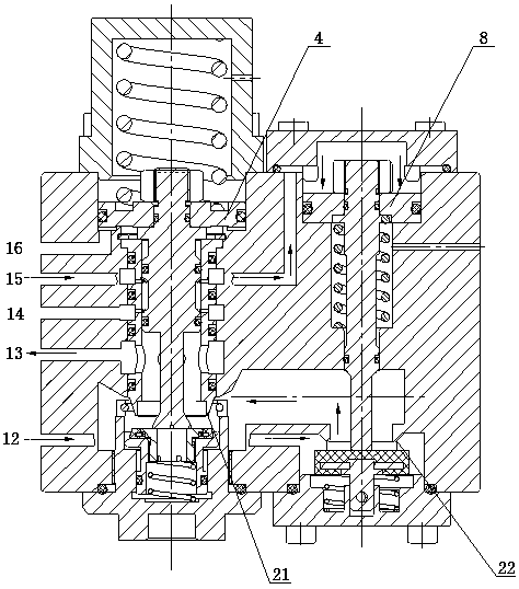 A reconnection valve with automatic switching function