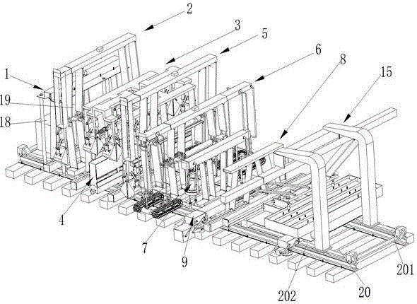 Mechanical-electrical-hydraulic integrated rapid sleeper changing device