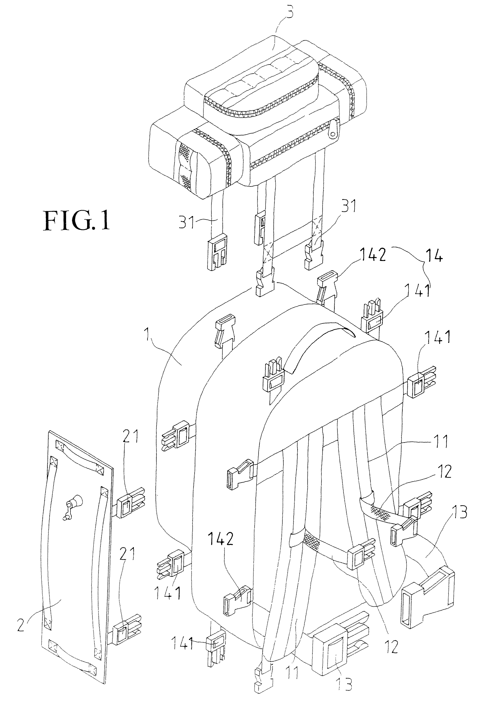 Backpack structure having lifesaving function