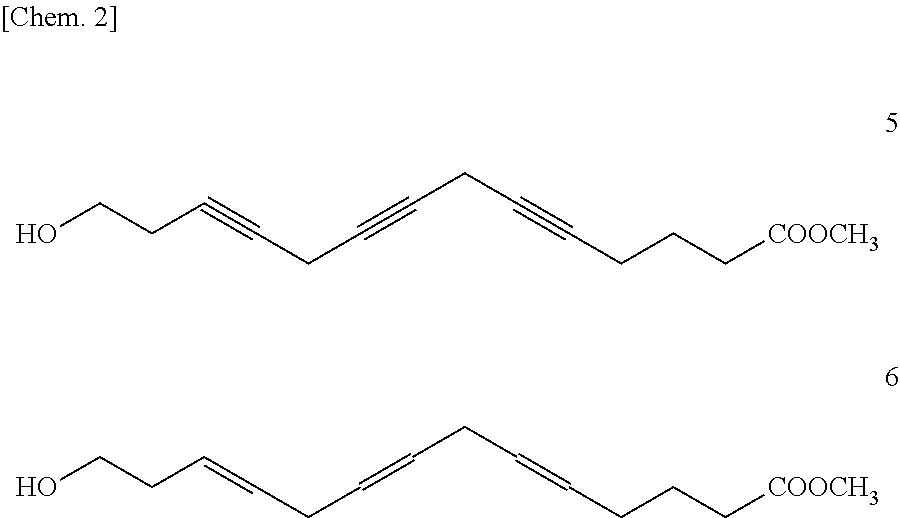 Macrocyclic triene lactones having unconjugated triene structure, its production method and its synthetic intermediate