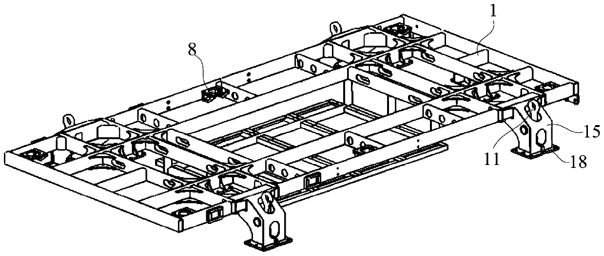 Chassis structure and magnetic levitation track operating vehicle