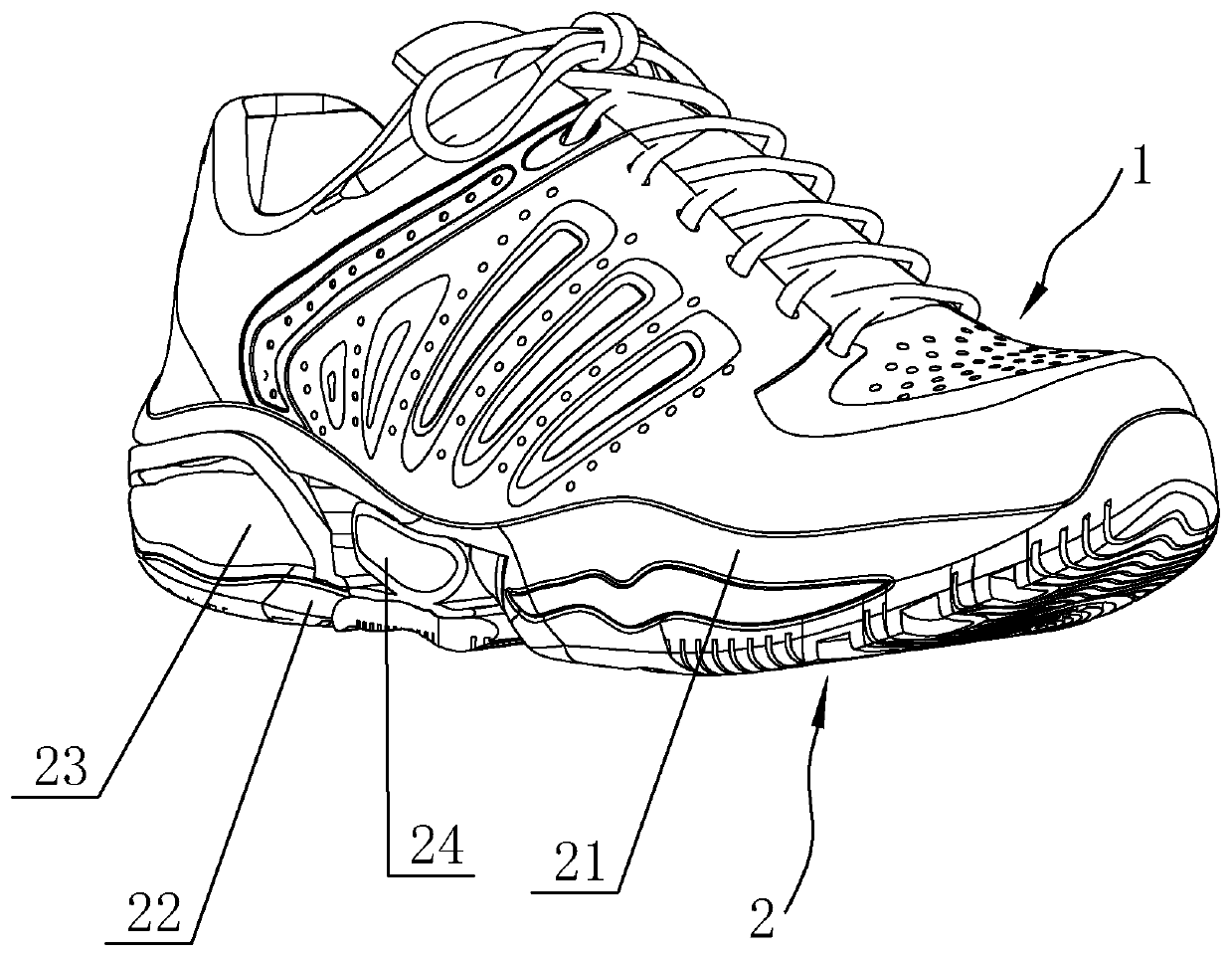Child flatfoot correcting shoes and production process thereof