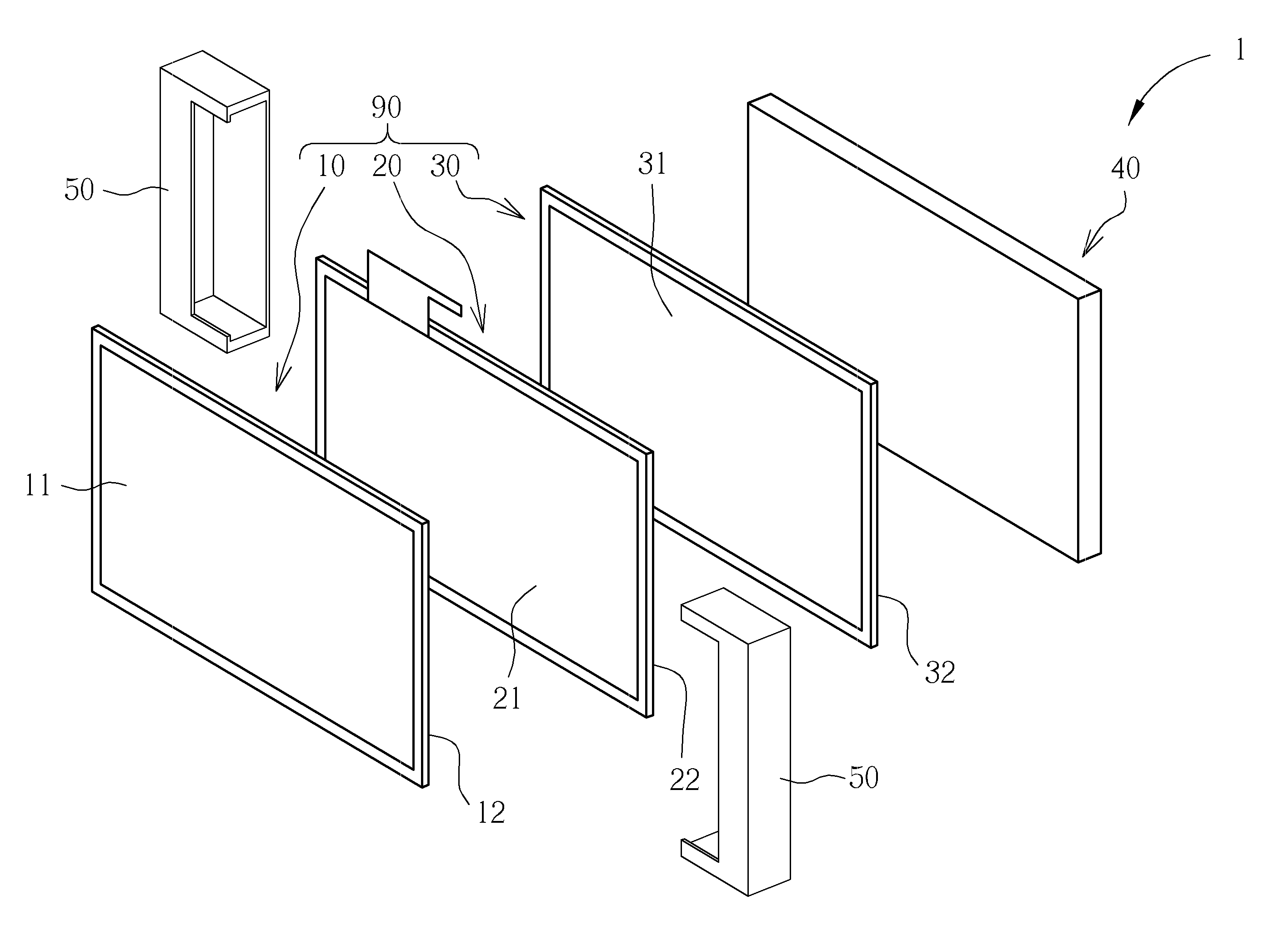 Touch panel using assembling frame for assembly