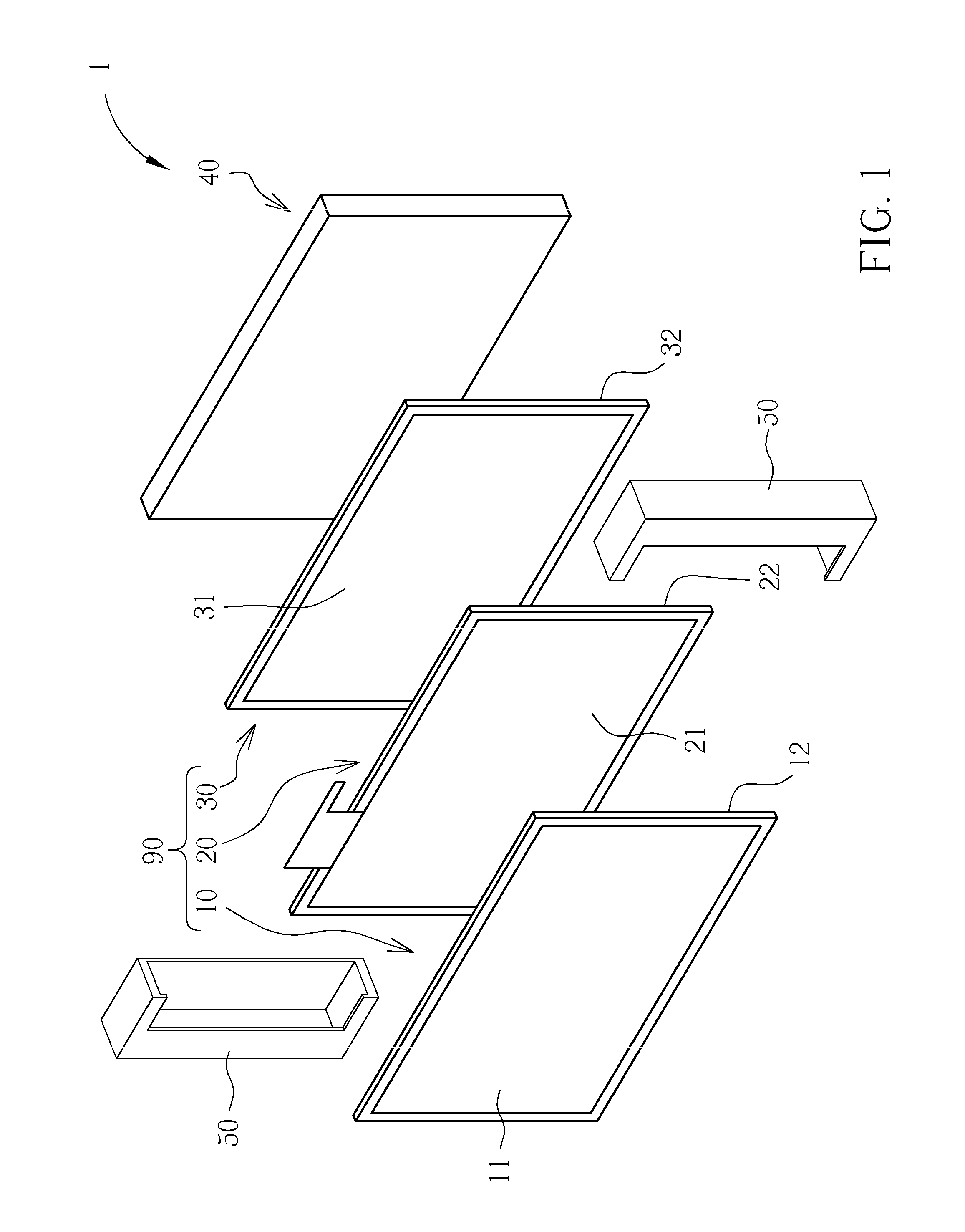 Touch panel using assembling frame for assembly