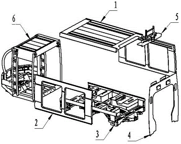 Motor car of 100% low-floor tramcar and assembly method of motor car