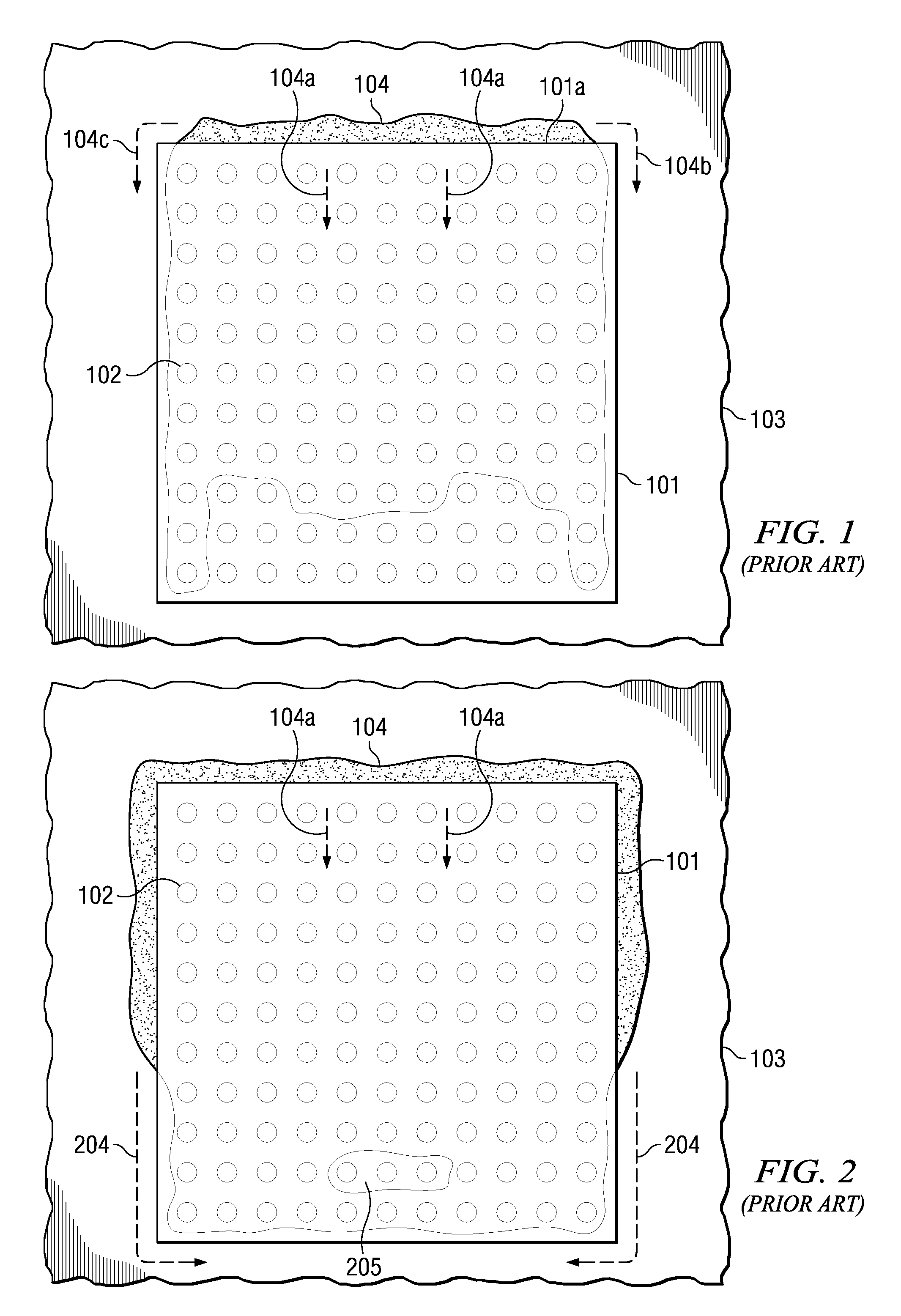 Thermal method to control underfill flow in semiconductor devices