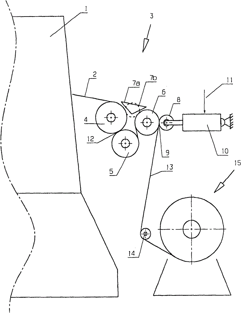 Device for drawing out planar woven fabric webs from textile machines, especially warp knitting machines