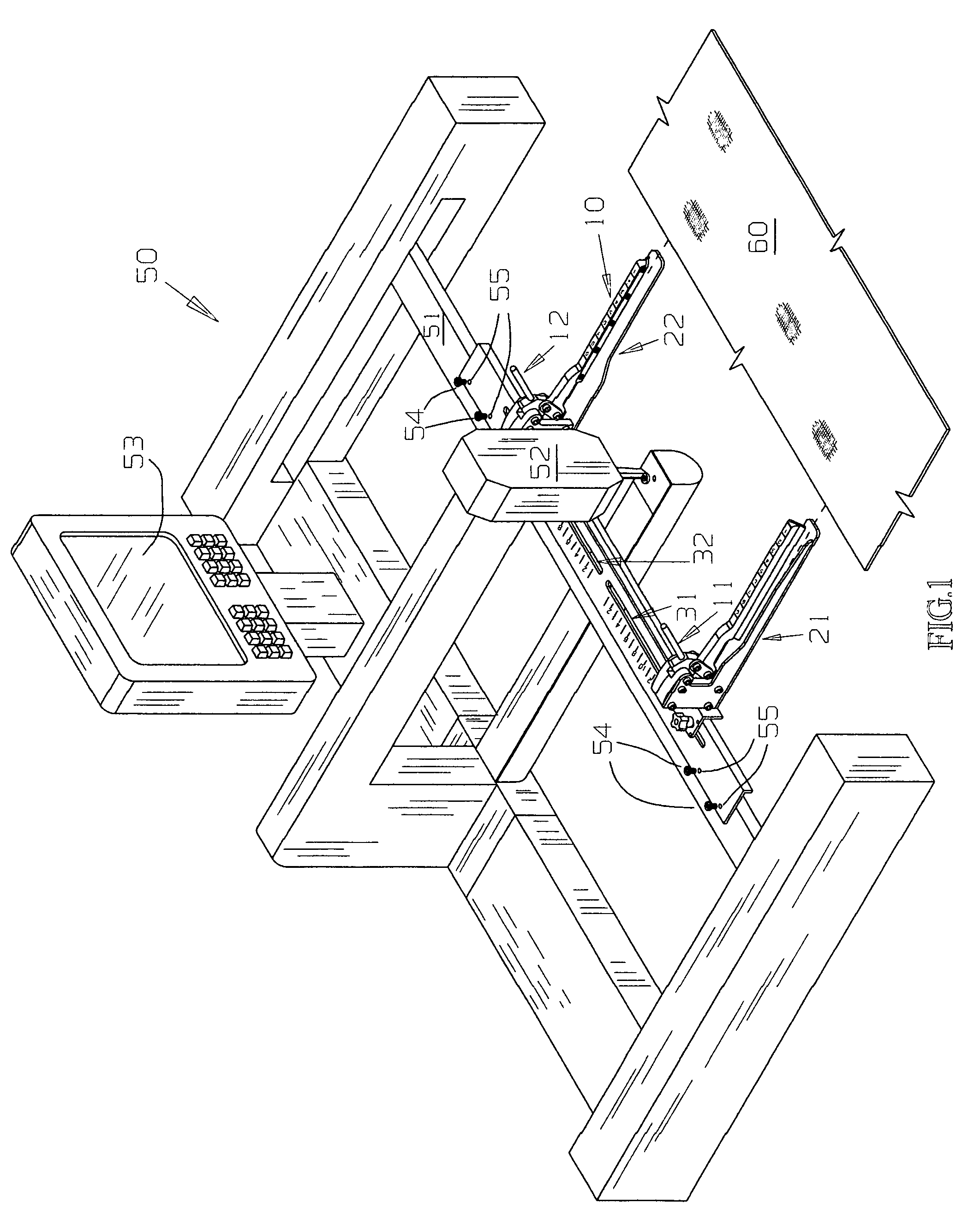 Clamping device for a sewing machine and method