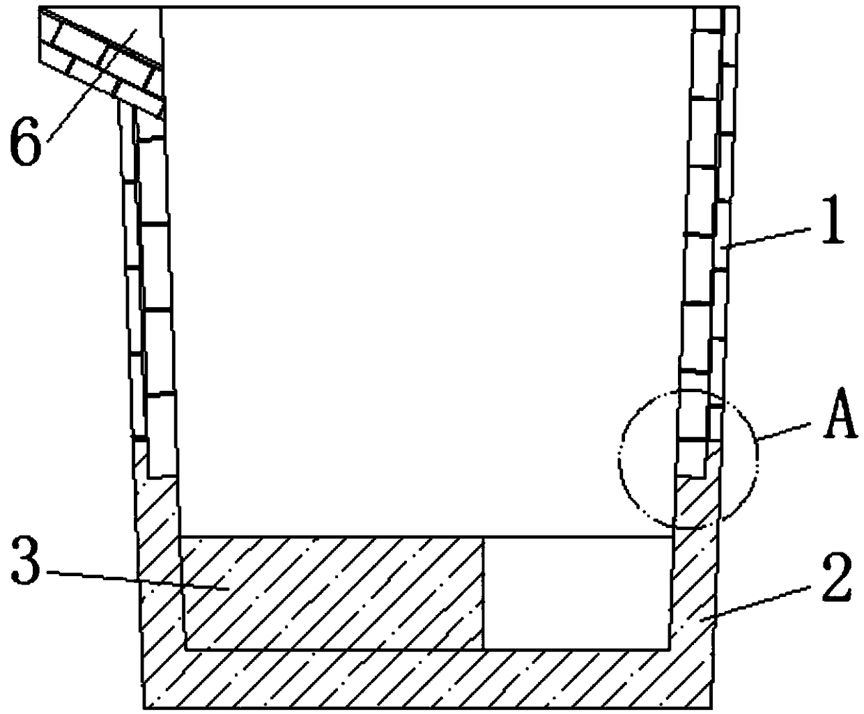 Ladle for spheroidizing and manufacturing process thereof